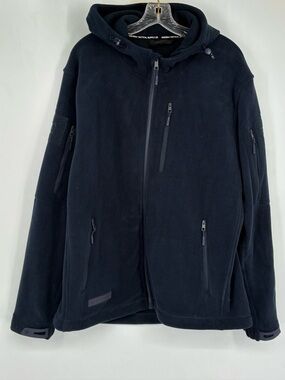 Baerskin Tactical Hoodie 4.0 Mens Large Navy Blue Full Zip Hoodie Sweatshirt